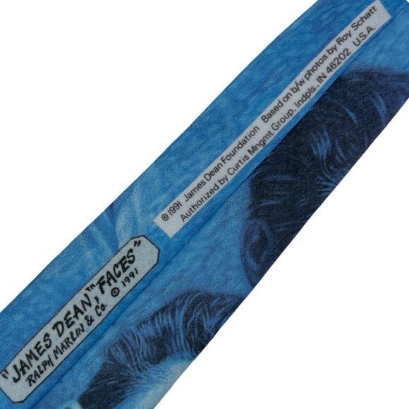 James Dean Tie 1991 Faces Necktie Ralph Marlin - Picture 5 of 7